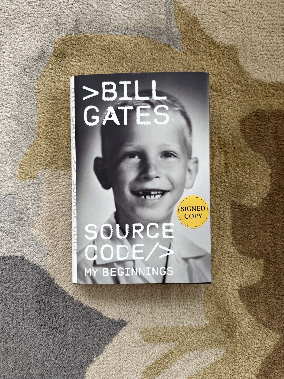Bill Gates Source Code My Beginnings Signed Hardcover Book Autographed SHIPS NOW